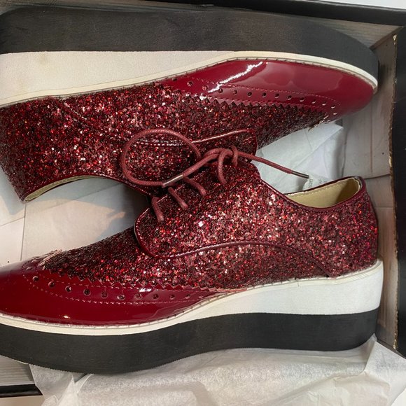 BRAND NEW Kalya Maroon Oxford Sneakers - Picture 10 of 12